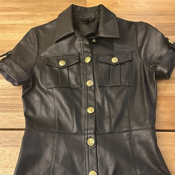 AQUA ⭐️FAUX LEATHER DRESS - Picture 4 of 7